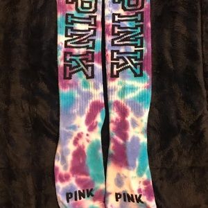 Victoria’s Secret PINK knee high tye dye socks